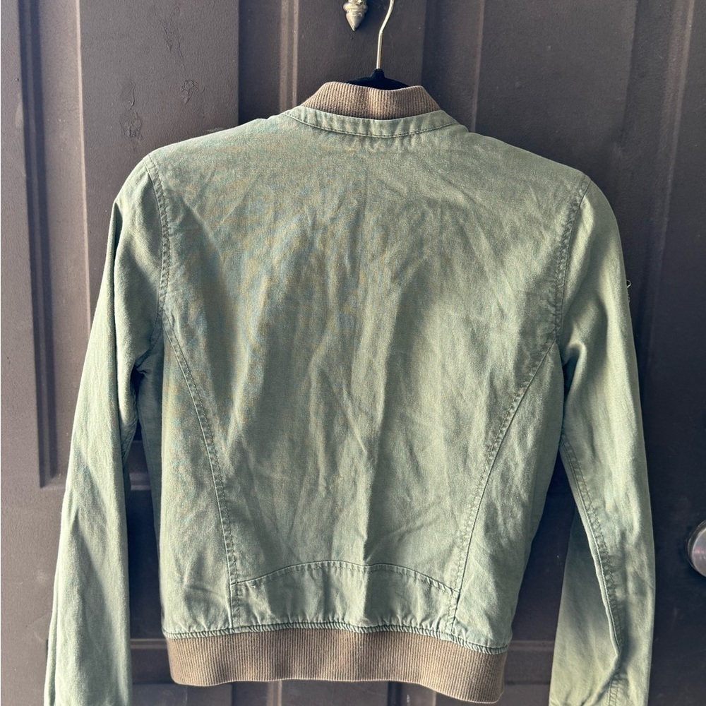 Bethany Mota Utility Jacket Green Patch Detail Size S - Picture 7 of 7